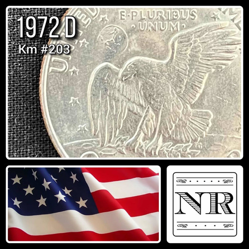 Estados Unidos - Año 1972 D - Km #203 - Eisenhower - Dolar