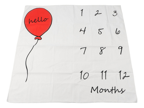 Cobertor Baby Milestone Monthly Time Balloon Patterns Soft