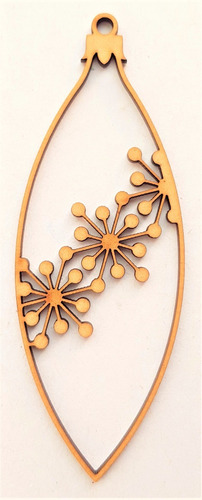 7 Esferas Copos 20cm Adorno Navidad, Mdf, Corte Laser Ese00