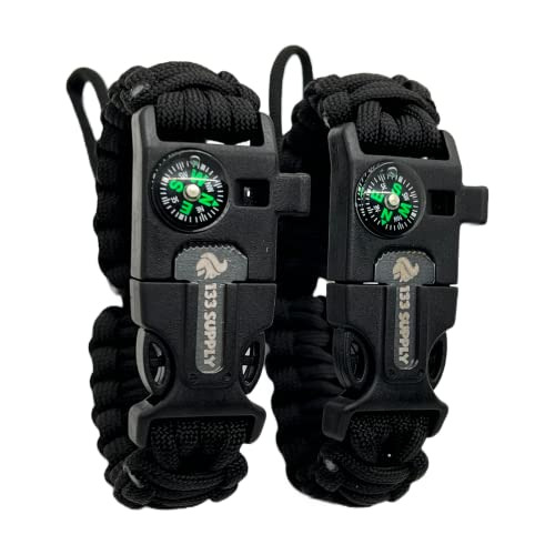 Tactical Paracord Compass Hiking Pulseras De Pqxle