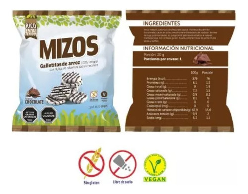 Mix Galletas 5 Paquetes Mizos Colación Vegan Gluten Free