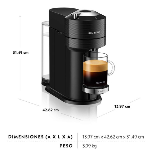 Cafetera Nespresso Nueva Vertuo Next Color Classic Dark | Meses sin  intereses