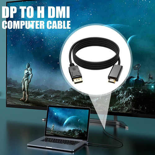 Cable Para Monitor De Computadora Cable Macho A Macho Con Do