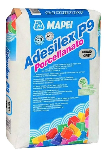 Pegamento Para Porcelanato Adesilex P9 Mapei 25 Kg Sibaco