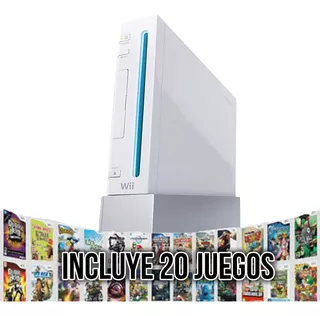 Consola Nintendo Wii 2 Controles Usb Con 20 Juegos De Regalo