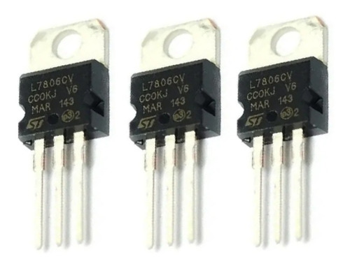 3 Piezas Regulador De Voltaje 6v Lm7806 7806  L7806  L7806cv