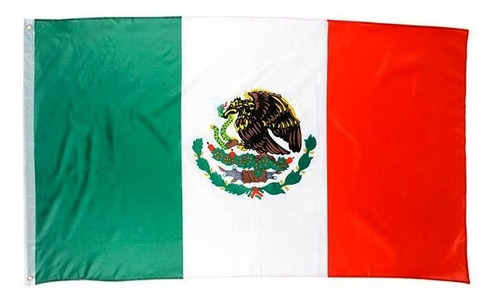 Bandera De México 1.50m Ancho X .90cm De Alto Tricolor