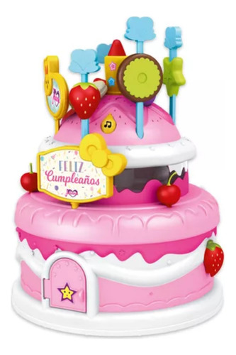 Torta Magica Juliana Con Carrusel Luz Y Sonido Accesorios