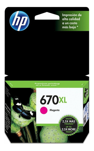 Cartucho Hp 670xl Magenta Original Cz119al Advantage