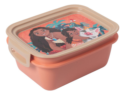 Pote Marmita Heróis C/ Divisória Infantil 850 Ml Plasútil Cor Moana