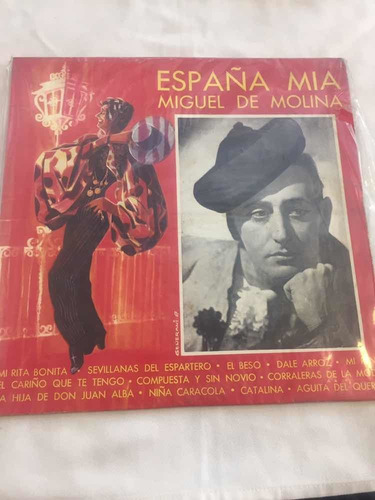 Disco Vinilo Lp España Mia Miguel De Molina Belaguer