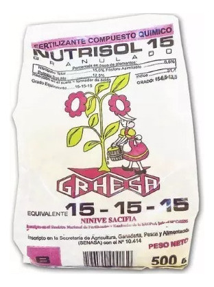 Triple15 X 1kg Fosforo Nitrogeno Potasio Fertilizante Grhesa
