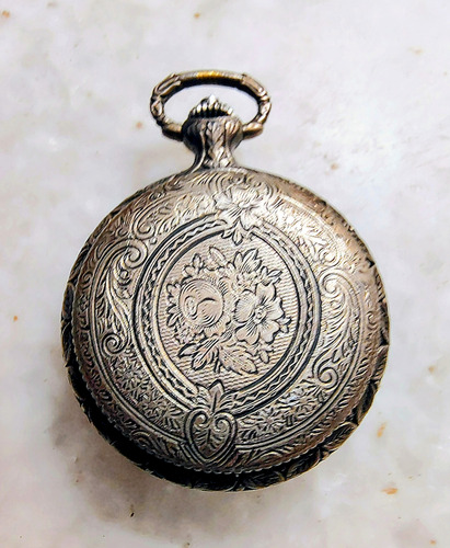 Reloj Suizo Framont De Bolsillo A Cuerda Sin Funcionar Sin Malla Negro Blanco (Usado)