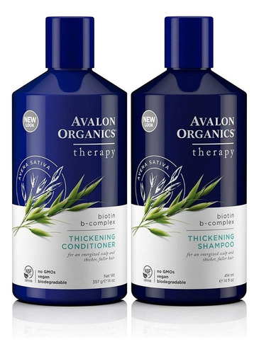  Champú Y Acondicionador Anticaída, Biotina Avalon Organics