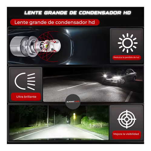 Kit Focos Led 9005 Proyector Mini Lupa Premiun