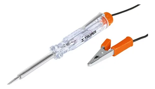 Tester Corriente Directa Con Caimán De 14 Cm Truper