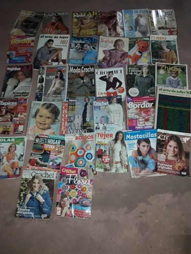 Lote De 32 Revistas De Tejido, Bordado, Moda Y Crochet (Usado)