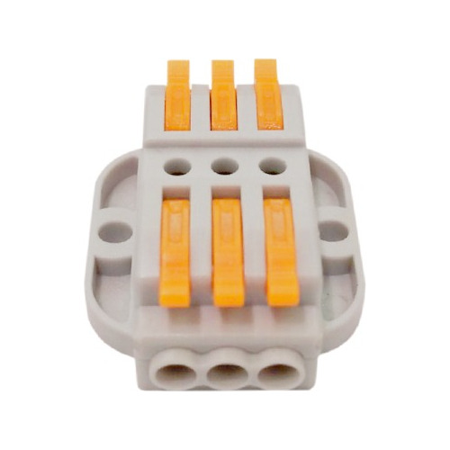 Pack 20 Conector Eléctrico Rápido Wago 3 Entradas 3 Salidas