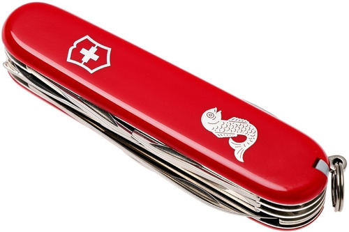 Cortaplumas Victorinox Fisherman 17u Descamador Saca Anzuelo Color Rojo