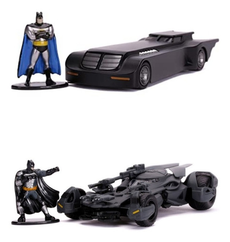 Colección Batimovil X2 Marca Jada Escala 1/32 Carros Batman