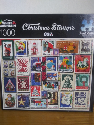 Rompecabeza De 1000 Pza Christmas Stamps Usa 51cmx69cm