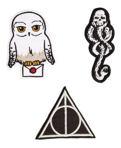 Kit 3 Patches Harry Potter Símbolos