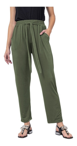 Imagen 7 de 9 de Pantalón De Fibrana Con Elástico Mujer Talles Grandes