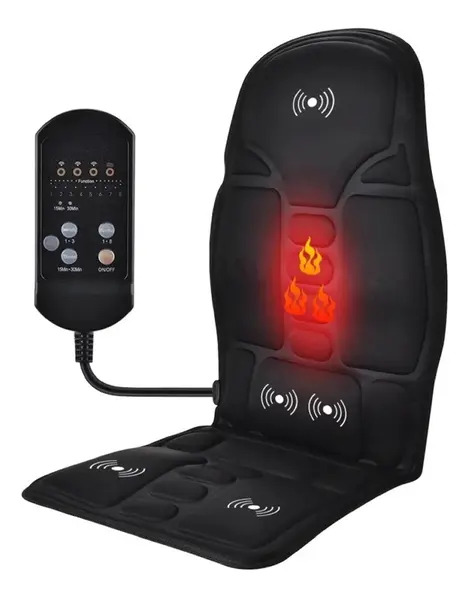 Assento Massageador Elétrico MMX Terapia Calor para Carro e Casa
