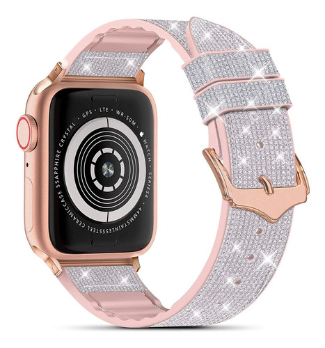 Malla Para Apple Watch 42/44mm Ctbb Glitter L Pink Roseg