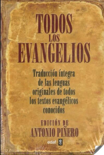 Todos Los Evangelios Piñeiro, Antonio Edaf Editorial