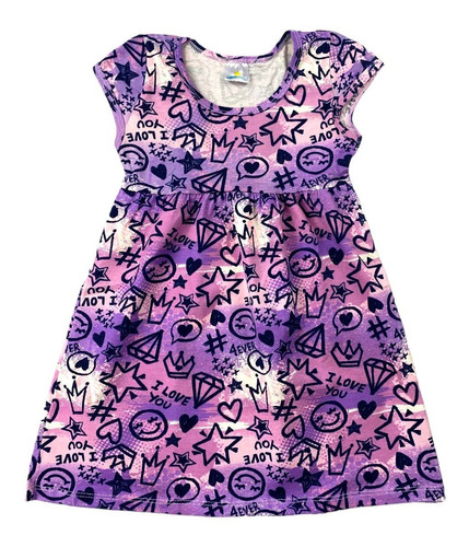 Imagem 3 de 11 de Kit 2 Vestido Infantil Menina 1/2/3/4/6/8 Anos