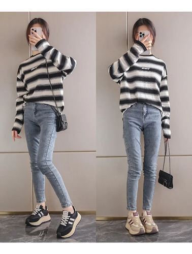 Zapatillas Casuales Con Plataforma Para Mujer, Zapatos Planos Con Punta Redonda