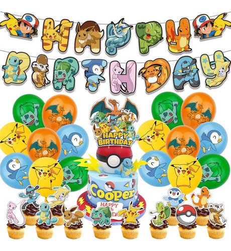 Kit Fiesta Pikachu Globos Cumpleaños Decoración