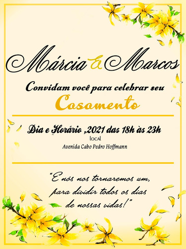 Imagem 1 de 1 de Convite Casamento Virtual Modelo 0001