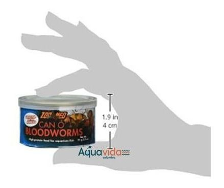 Bloodworms Can 91gr Zoomed Para Peces Gusanos De Sangre