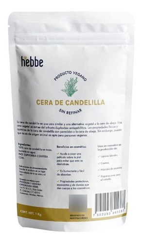 Cera De Candelilla 100% Natural Vegana Trozo 5 Kg