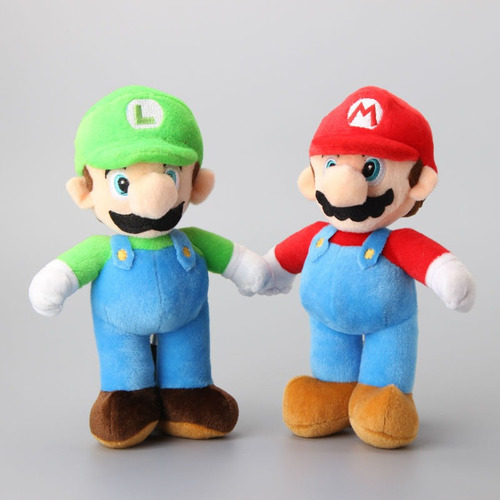 Mario Y Luigi Set 2 Peluches 25cm Nuevos Super Mario Bros