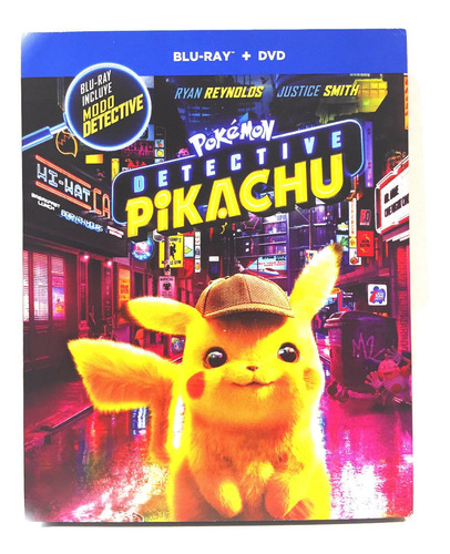 Imagen 1 de 2 de Pokemon : Detective Pikachu Bluray + Dvd Nuevo Original