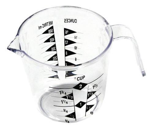 Select - Taza Medidora De Plástico, 2 Tazas, Transparente
