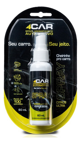 Cheirinho Para Carro Spray Citrus Ultra 60ml