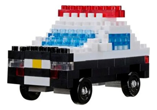 Brinquedo Bloco De Montar Mini Peça Educativo Colecionavel Quantidade De Peças 101 Versão Do Personagem Carro De Policia