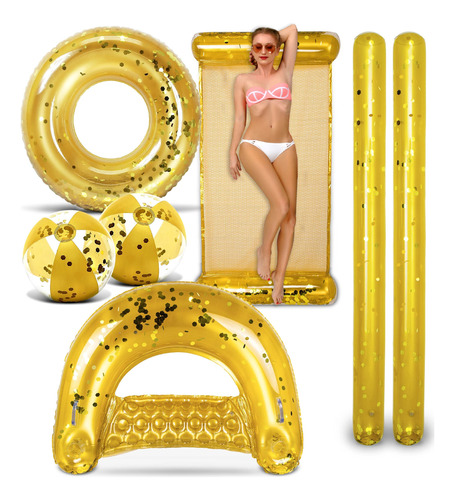 Poza Paquete Inflable Dorado Para Casa Completa  Tubo Fl.