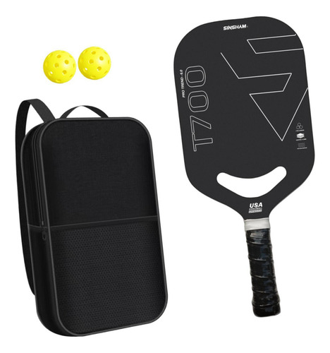 Raqueta Pickleball Fibra Carbono, Ligera, 13,5