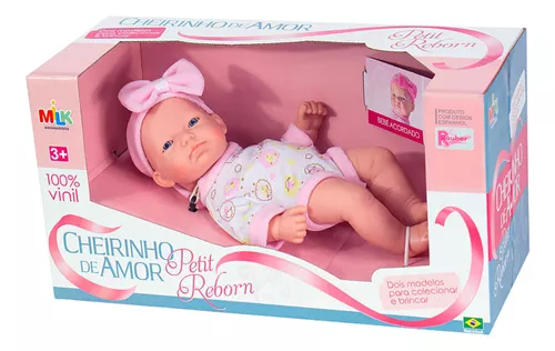Boneca Bebê Reborn Silicone Menina 55cm Brastoy Original Olhos Castanhos ( 55cm Princesa Boneca Rosa) : : Brinquedos e Jogos