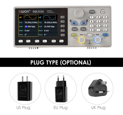 Osciloscopio Generador De Canales Dge2035 De 35 Mhz