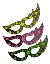 Comprar 12 Mascaras Hora Loca Disfraz Neon Antifaz Fiesta Rumba