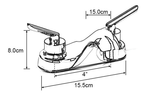 Llave Mezcladora De Baño Modelo Colibri Mb1003 Silver