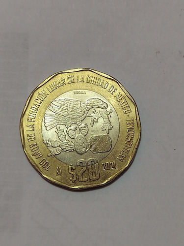 Moneda De 20 Pesos 700años De La Fundacion Lunar