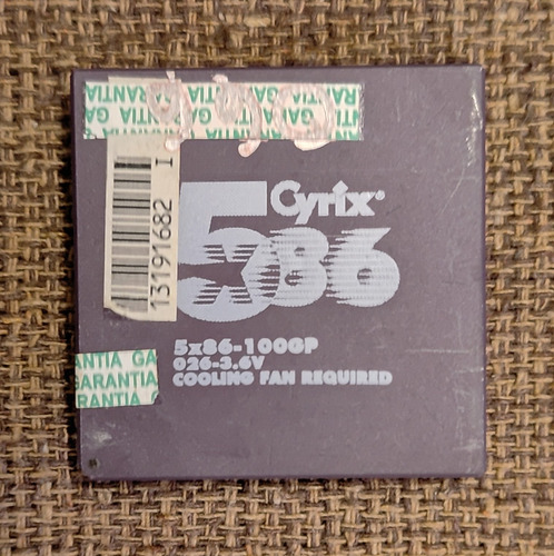 Processador Cyrix 5x86-100gp ( Soquete 0 / 3 ) - Testado Ok (Usado)