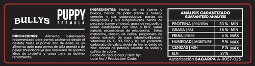 Alimento Para Perro Bullys Cachorro 1 Kg